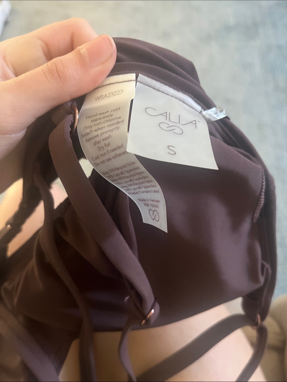 NWT Calia Swim Bikini Top-Brown - Picture 3 of 4